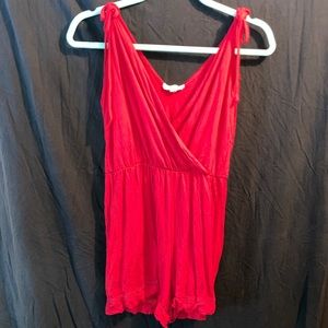 Red Romper/Cover up